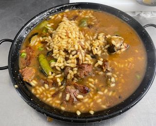 Arroz Meloso De Carrilleras Ibéricas con verduras a la brasa