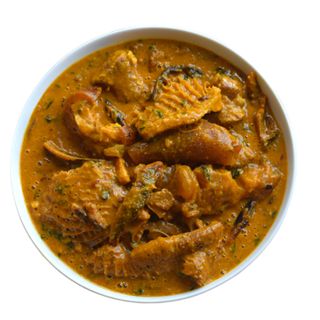 Ogbono Soup + Goat or beef or fish + choice of swallow