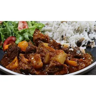 White Rice + Beef Stew