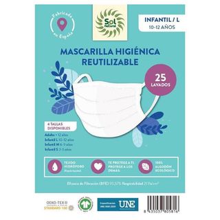 Mascarilla Higienica Niño Eco Sol Natural