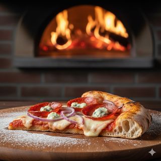 Salame piccante, cipolla e gorgonzola al trancio