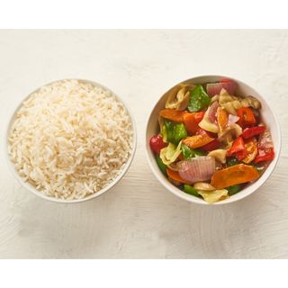 Steamed Rice and Vegetarian Combo