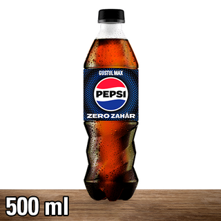 Pepsi Zero Zahar, Bautura Cola, 500ML