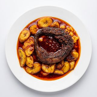 Ewa Agoyin, Plantain & Fish Combo