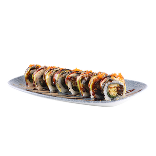 Dragon Roll z Węgorzem w tempurze i Węgorzem kabayaki