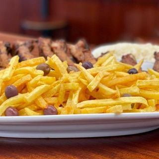 Costelinha de porco na brasa