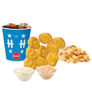 Пилешки хапки (9бр) меню