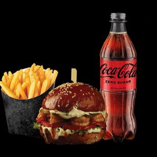 Меню Бургер з креветками