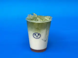 Iced Lychee Matcha Latte