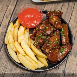 3X Chilli Chicken Wings With Fries