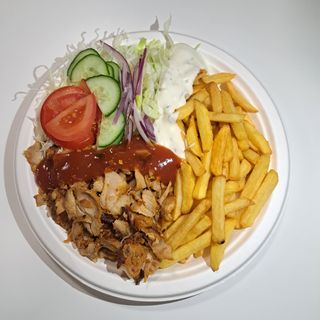 Shaorma de pui la farfurie