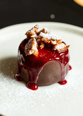 Mousse cioccolato e lamponi  