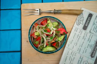 Gerogian Salad with homemade sunflower