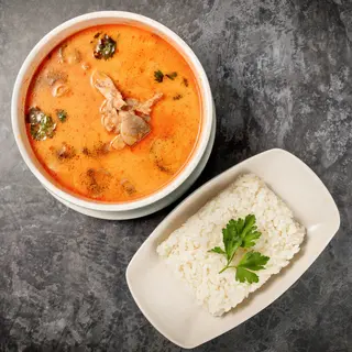 Том Ям с курицей и грибами (острый)