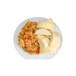 Yam with Egg Sauce