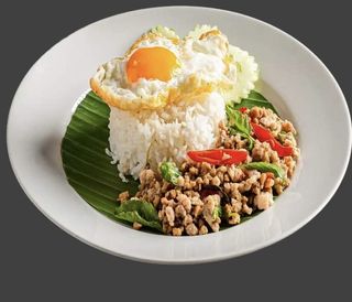 Pad gaprao gai o mu khai daow