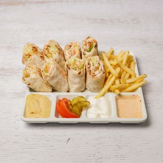 Piatto arabo shawarma di pollo