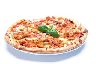 Pizza spinata e pollo