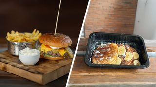 Burger Clasic/Chicken + Pancakes Viking