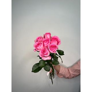 Różowa Róża 50 cm, 7 szt