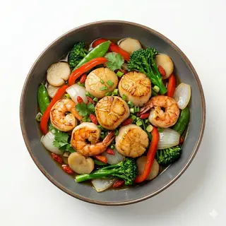 Vieiras Y Gambas Salteadas