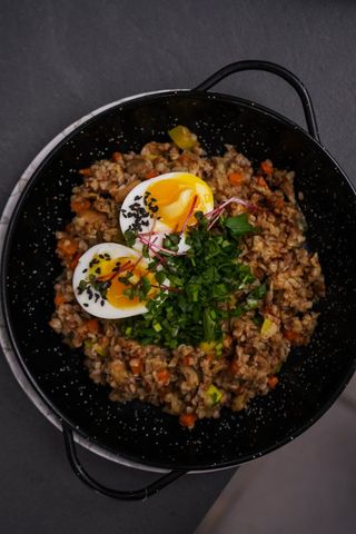 Гречка з білими грибочками