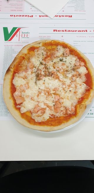 Pizza salmón ahumado