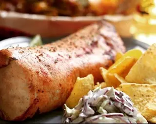 Burrito Camarão Salteado com Nachos