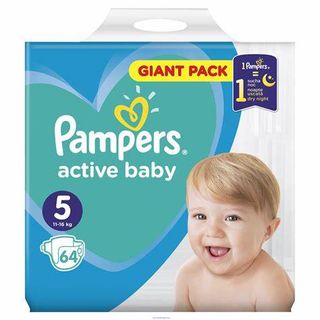 Pampers active baby 5,  64 pieluszki. 
