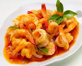 Langostinos Con Salsa Picante