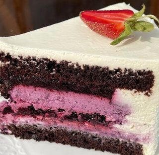 Черничный торт с чизкейком