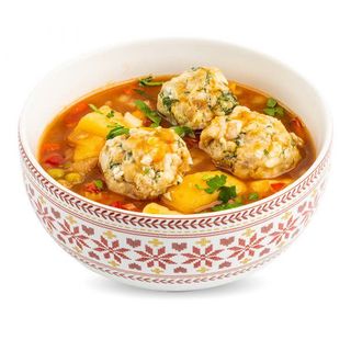 Ciorba de legume cu perisoare de pui