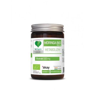 Moringa BIO ekstrakt 500 mg 100 tabletek BeOrganic MedicaLine