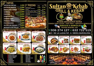 Menú plato kebab + bebida (33 cl.)