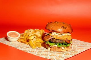 Crispy cheese burger