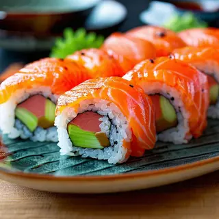 Futomaki Pikantny łosoś z porem