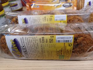 Cookies con pepitas de chocolate sin gluten Pasteco