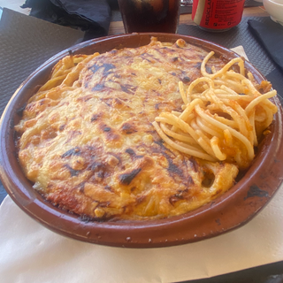 Espaguetis Boloñesa gratinados al horno
