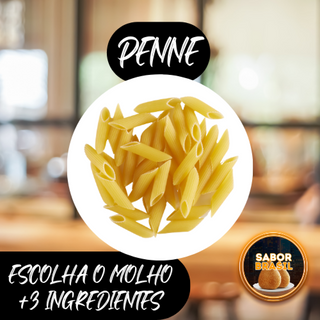 Penne + Escolha Molho + 3 Ingredientes