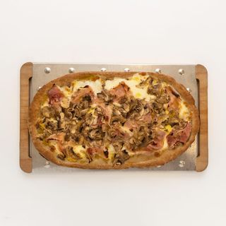 Pinsa cotto e funghi - Senza glutine