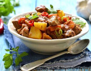 Баранина с овощами 