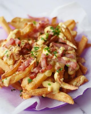 Dinde Fumé Frite, Sauce Fromage