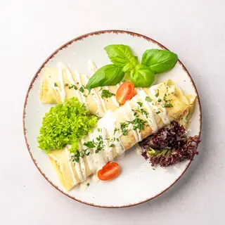 Naleśniki z kurczakiem i pieczarkami
