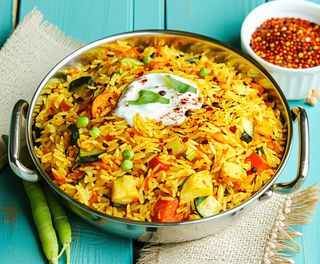 Vegetable hyderabadi biryani