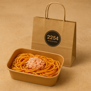 Spaghetti con Salsa de Gambas y Carne de Centollo Gallego