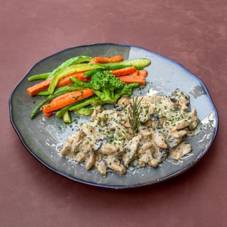 Émincé De Volaille À La Sauce Champignon + Boisson 