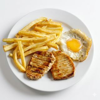 Plato De Lomo Y Huevo