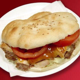 Pita Con Arroz Y Carne