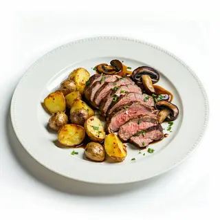 5. Secreto De Cerdo Duroc, Patatas Y Champiñones