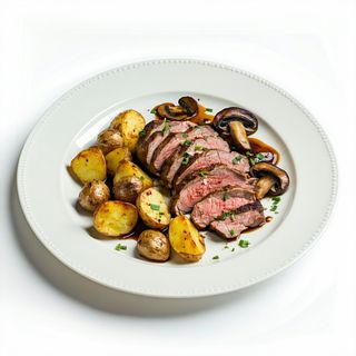 5. Secreto De Cerdo Duroc, Patatas Y Champiñones